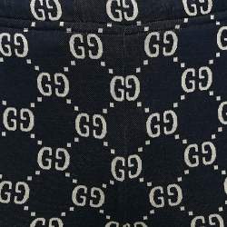 Gucci Navy Blue GG Supreme Jacquard Knit Sweatpants XXS