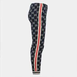 Gucci Navy Blue GG Supreme Jacquard Knit Sweatpants XXS