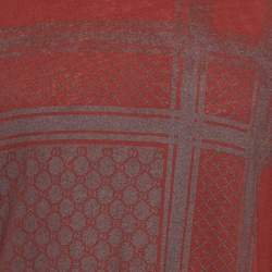 Pre Owned Gucci Dark Red GG Kefia Print Cotton Round Neck T-Shirt M