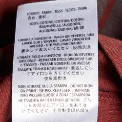 Pre Owned Gucci Dark Red GG Kefia Print Cotton Round Neck T-Shirt M