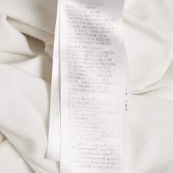 Pre Owned Gucci Off-White Logo Mirror Print Jersey Crew Neck T-Shirt XS