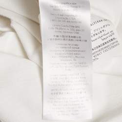 Pre Owned Gucci Off-White Logo Mirror Print Jersey Crew Neck T-Shirt XS