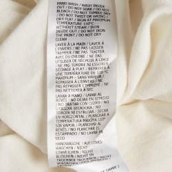 Pre Owned Gucci White Logo Print Jersey Crew Neck T-Shirt XS