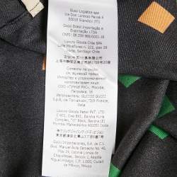 Gucci Black Geometric Logo Print Silk Short Sleeve Shirt XS
