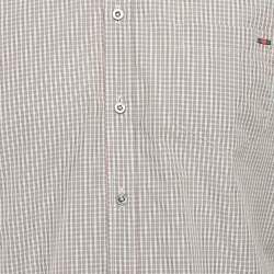 Gucci White/Red Checks Cotton Skinny Shirt M