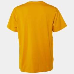 Gucci Yellow Iccug Animal Print Cotton Crew Neck T-Shirt L