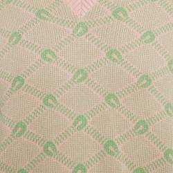 Gucci Pink/Green GG Jacquard Cotton Knit Vest M