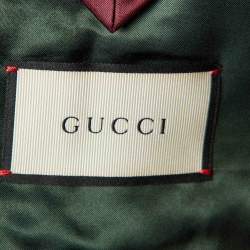 Gucci Navy Blue Seahorse Jacquard Evening Jacket M
