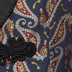 Gucci Navy Blue Seahorse Jacquard Evening Jacket M