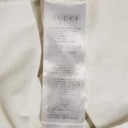 Gucci White Firenze Print Cotton Crew Neck T-Shirt XS