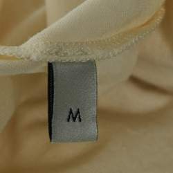 Gucci Cream Logo Embellished Cotton Crew Neck T-Shirt M