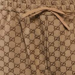 Gucci Beige GG Supreme Jacquard Pants L