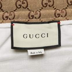 Gucci Beige GG Supreme Jacquard Pants L