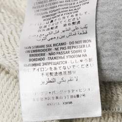 Gucci Grey Tiger Applique Cotton Knit Logo Tape Detail Shorts M