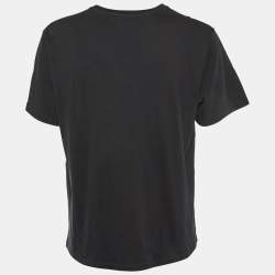 Pre Owned Gucci Black Gucci Cities Print Cotton Crew Neck T-Shirt XL