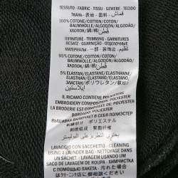 Pre Owned Gucci Charcoal Black Bee Embroidered Cotton Sweatshirt S