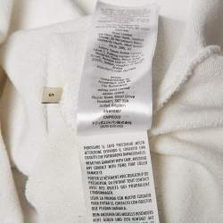 Pre Owned Gucci White Logo Print Cotton Hooded Sweatshirt S