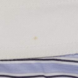 Gucci Blue Striped Cotton Butterfly Embroidered Duke Shirt M
