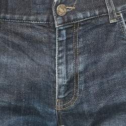 Pre Owned Gucci Blue Washed Denim Super Skinny Jeans L Waist 36"