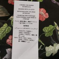 Gucci Black Birds Of Prey Print Silk Button Down Collar Shirt M