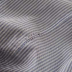 Gucci Blue Striped Cotton Contrast Collar Shirt L
