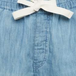 Gucci Blue Denim Contrast Tape Trimmed Bermuda Shorts XXS