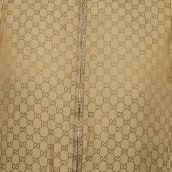 Pre Owned Gucci Brown GG Nylon Zip-Up Blouson S