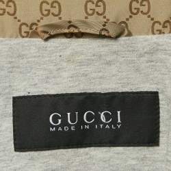 Pre Owned Gucci Brown GG Nylon Zip-Up Blouson S
