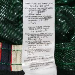 Gucci Metallic Green Logo Striped Jersey Trackpants M