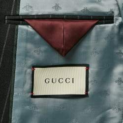 Gucci Charcoal Grey Pinstripe Wool Suit M