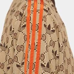 Gucci X Adidas Beige Logo Print Cotton Polo T-Shirt XXXL