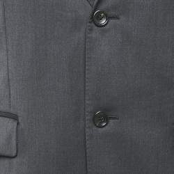 Gucci Grey Wool Tailored Single Breasted Blazer M