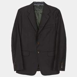 Gucci Grey Wool Straight Fit Suit Set Size 48