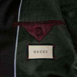 Gucci Grey Wool Straight Fit Suit Set Size 48