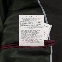 Gucci Grey Wool Straight Fit Suit Set Size 48