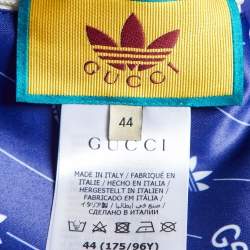 Gucci x Adidas Red/Blue Monogram Print Synthetic Reversible Jacket XS