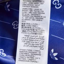 Gucci x Adidas Red/Blue Monogram Print Synthetic Reversible Jacket XS