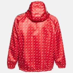 Gucci x Adidas Red/Blue Monogram Print Synthetic Reversible Jacket XS