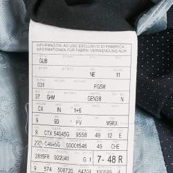 Gucci Navy Blue Patterned Wool Tailored Suit M
