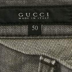 Gucci Grey Denim Straight Leg Jeans L Waist 34"