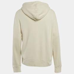 Gucci Off White Tiger Print Cotton Hoodie S