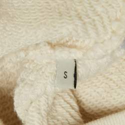 Gucci Off White Tiger Print Cotton Hoodie S