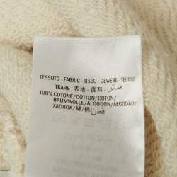 Gucci Off White Tiger Print Cotton Hoodie S
