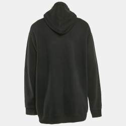 Gucci X Dapper Dan Black Logo Print Cotton Knit Hoodie L