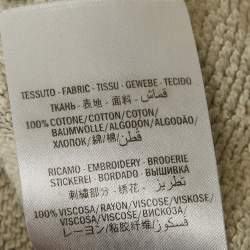 Pre Owned Gucci Grey Vintage Logo Print Cotton Knit Hoodie XL