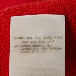 Pre Owned Gucci Blue/Red Vintage Logo Print Cotton Knit Crewneck Sweatshirt XL