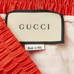 Gucci Orange Satin Web Tape Trimmed Trackpants XL