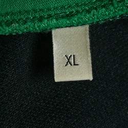 Pre Owned Gucci Green Jersey Web Tape Trimmed Trackpants XL