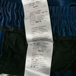Gucci Blue Satin Web Tape Trimmed Joggers XL