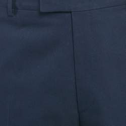 Gucci Navy Blue Cotton Tailored Trousers XXL